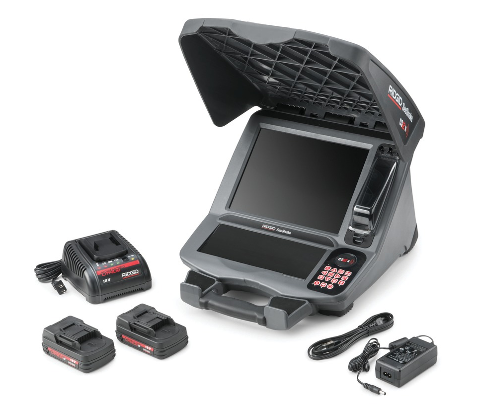 Ridgid CS12x digital inspelningssmonitor med 2 batterier och 1 laddare