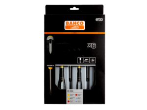 Bahco skruvmejselsats med Spår, Phillips och Pozidriv