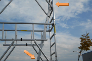 Ställningsstege mellan 1,9m  till Hantverksställning (Reachmaster 1T ) Zarges