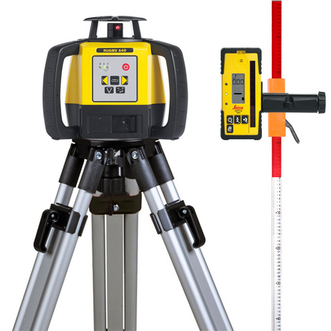 Rotationslaser Leica Rugby 640 med RE 160 Paket