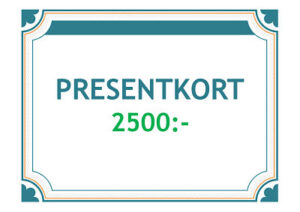 Presentkort 2500kr