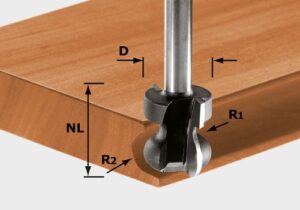 Festool HW S8 D22/16/R2,5+6  Grepplistfräs