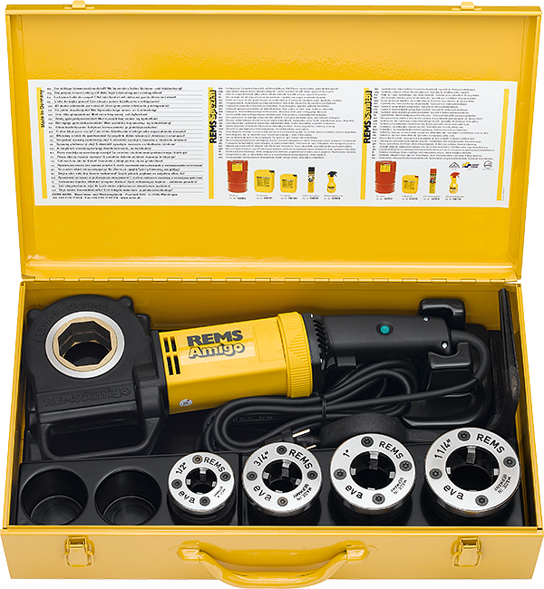 REMS Amigo set R ½-¾-1-1¼" Elektrisk Handgängmaskin