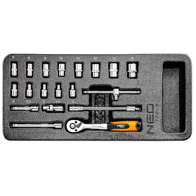 Verktygsinsats hylsor 1/4" Neo tools