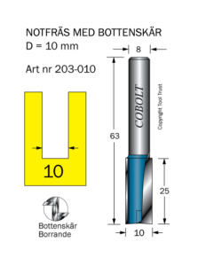 Notfräs D=10 L=25 TL=63 S=8