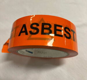 Stokvis Asbest Varningstejp 38mmx66M