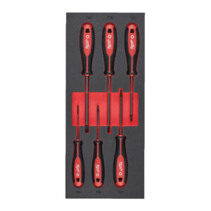 Milwaukee Tri-Lobe Skruvmejselsats TX 6P Med Skuminlägg