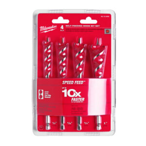 Milwaukee Speed Feed Träborrssats 4 delar
