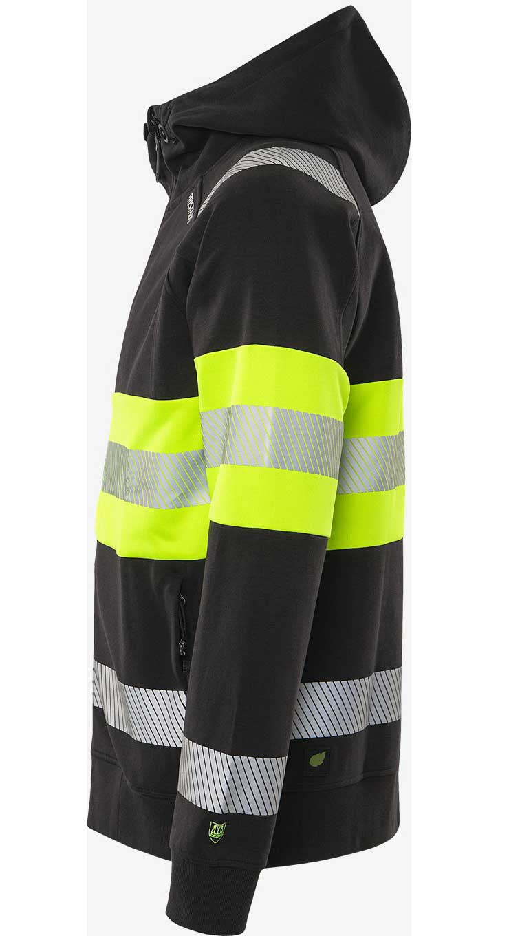 Varsel Sweatshirtjacka med Huva 7532 GKC – Fristads