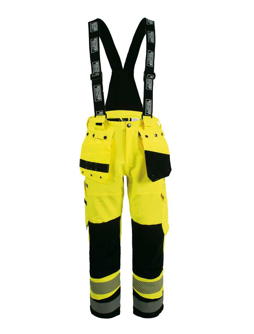 Lyngsoe Regnbyxa i stretch och andas material HI-VIS