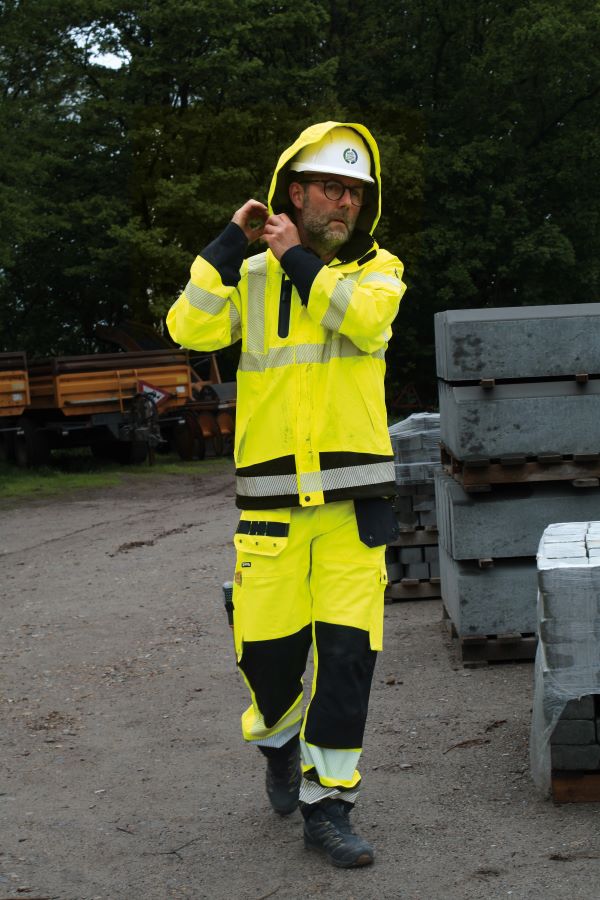Lyngsoe Regnbyxa i stretch och andas material HI-VIS
