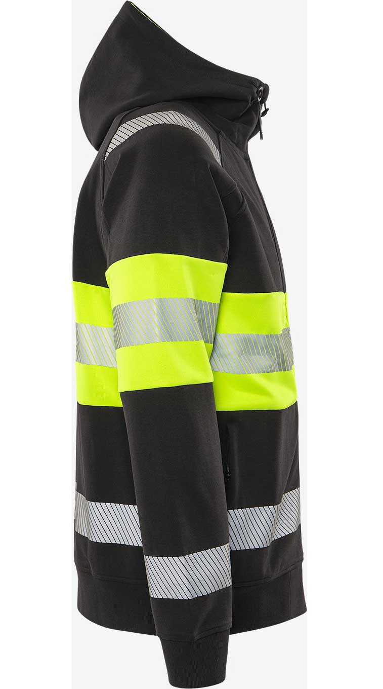 Varsel Sweatshirtjacka med Huva 7532 GKC – Fristads