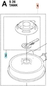 Husqvarna Tanklock komplett S26