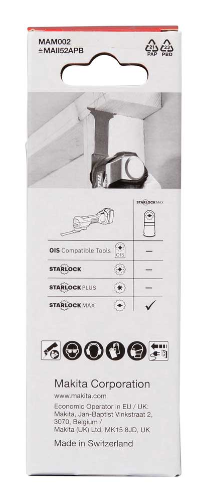 MAKITA Multiblad STARLOCK Max BiM 52 mm 5 st B-66416-5