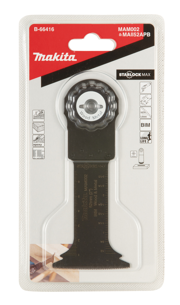 MAKITA Multiblad STARLOCK Max BiM 52 mm B-66416