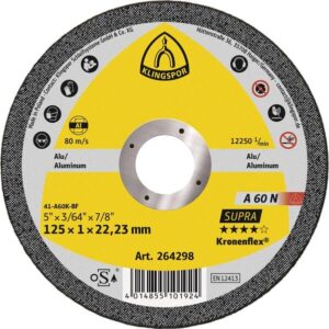 Klingspor Kapskiva A60N Supra Rakt Nav 125x1x22,23mm
