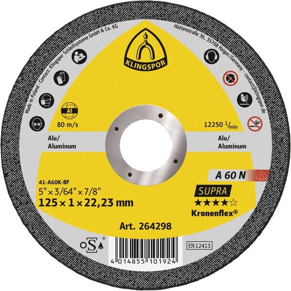 Klingspor Kapskiva A60N Supra Rakt Nav 125x1x22,23mm