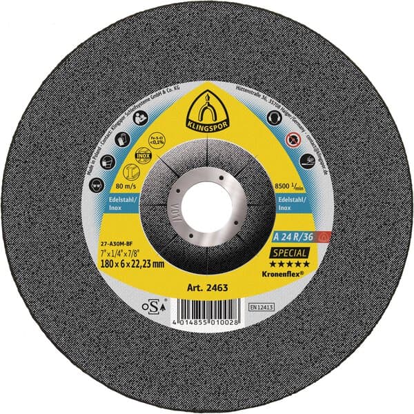 Klingspor Navrondell A24R36 Special Försänkt Nav 125x6x22,23mm