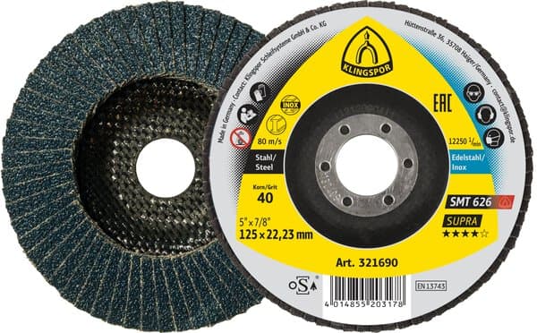 Klingspor Lamellslipskiva SMT 626 Supra Välvd K120