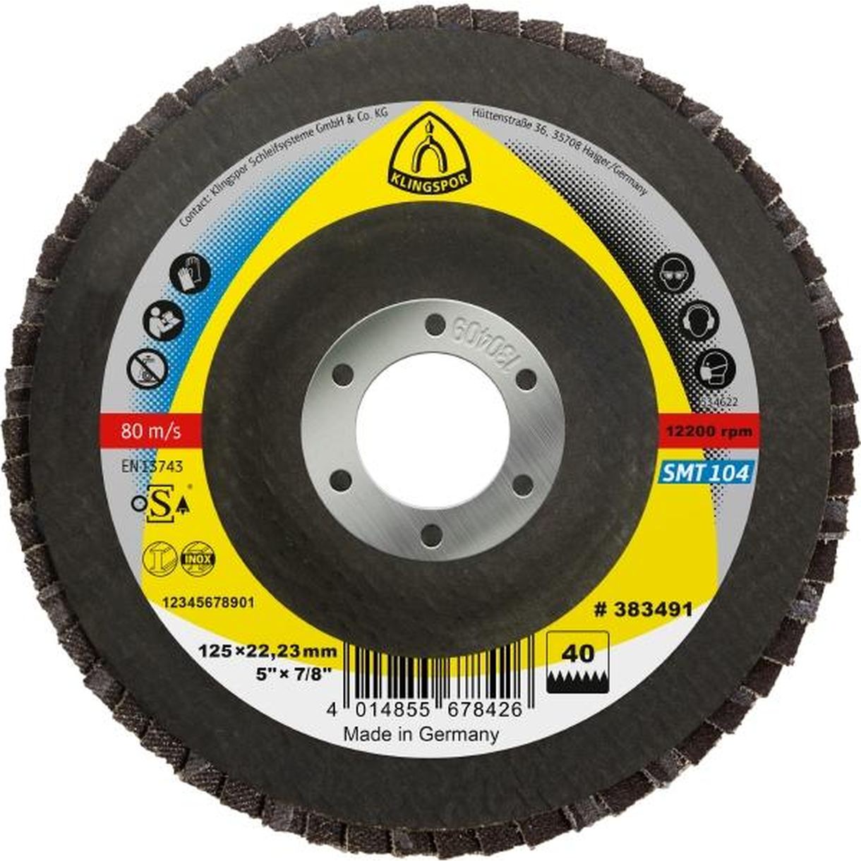 Klingspor Lamellslipskiva SMT 104 Extra K40