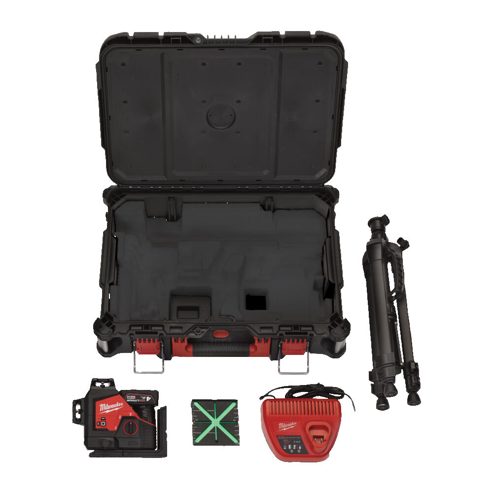 Milwaukee Grön 360° Treplanslaser M12 3PLSKIT401P