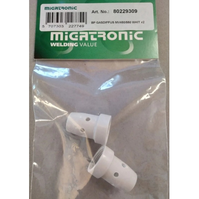 Migatronic Gasspridare MV 450/550 vit 2-pack.