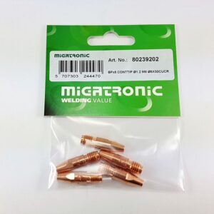 Migatronic Kontaktrör ø1,2 M8 ø8x30mm CuCrZr 5-pack.