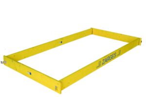 Sparklistpaket 2,50 x 1,35 m. Gula sparklister med Zarges-tryck.