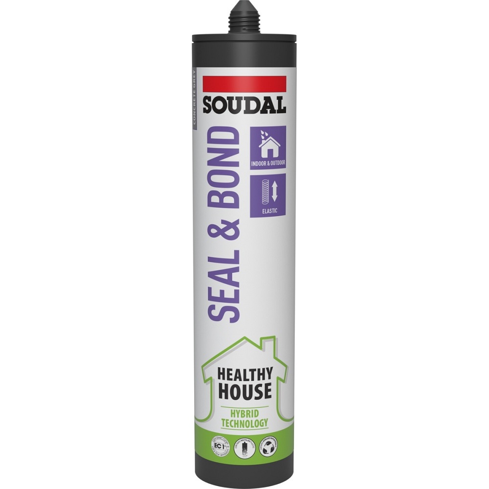 SOUDAL Hybridpolymerlim Seal & Bond HH Grå 290ml.