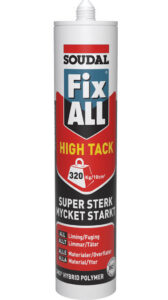 Soudal Fix ALL High Tack – monteringslim med extrem vidhäftning.