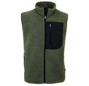 Texstar FV85 pile fleeceväst arbetsväst i grn svart färg.