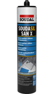 Soudal Soudasil SAN X vit 300 ml neutral silikonfog.