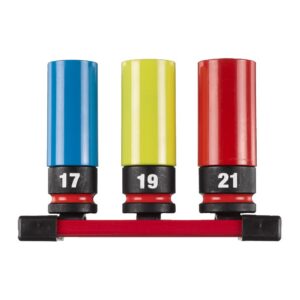 Krafthylssats Hjulmutter 17/19/21mm ½".