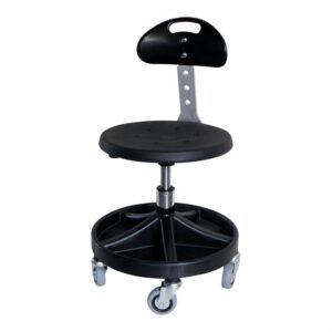 Åkstol med ryggstöd verkstad stol 470-650 mm.