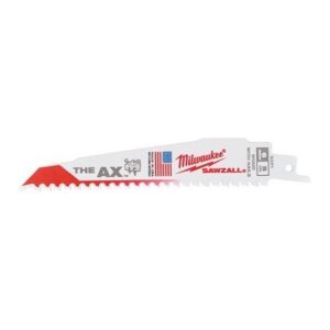 Milwaukee THE AX tigersågblad 150 mm 5 TPI 25-pack för trä med spik artikelnummer 48008021.