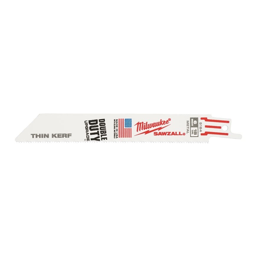 Milwaukee THIN KERF™ tigersågblad för metall 150 mm 18 TPI 5-pack artikelnummer 48475184.