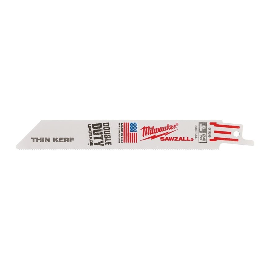 Milwaukee THIN KERF™ tigersågblad för metall 150 mm 24 TPI 5-pack.