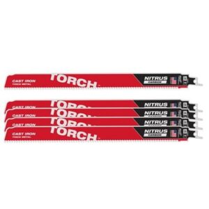 Milwaukee TORCH™ NITRUS CARBIDE™ tigersågblad 230 mm 8 TPI 5-pack artikelnummer 48475562
