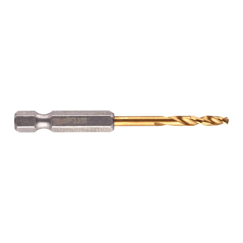 Metallborr HSSG-TIN ¼″ HEX Ø3,3mm 2-pack.