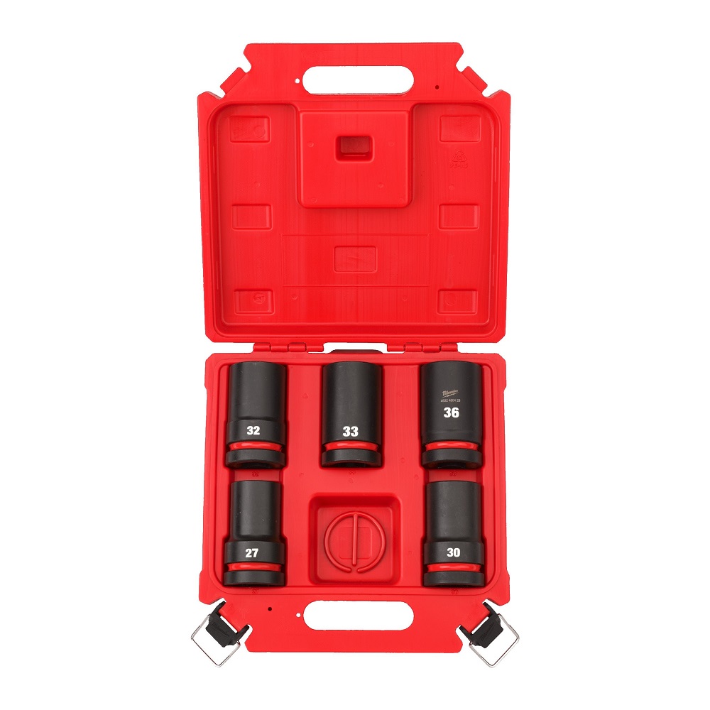 Krafthylssats 1” Lång SHOCKWAVE™ 5 delar.