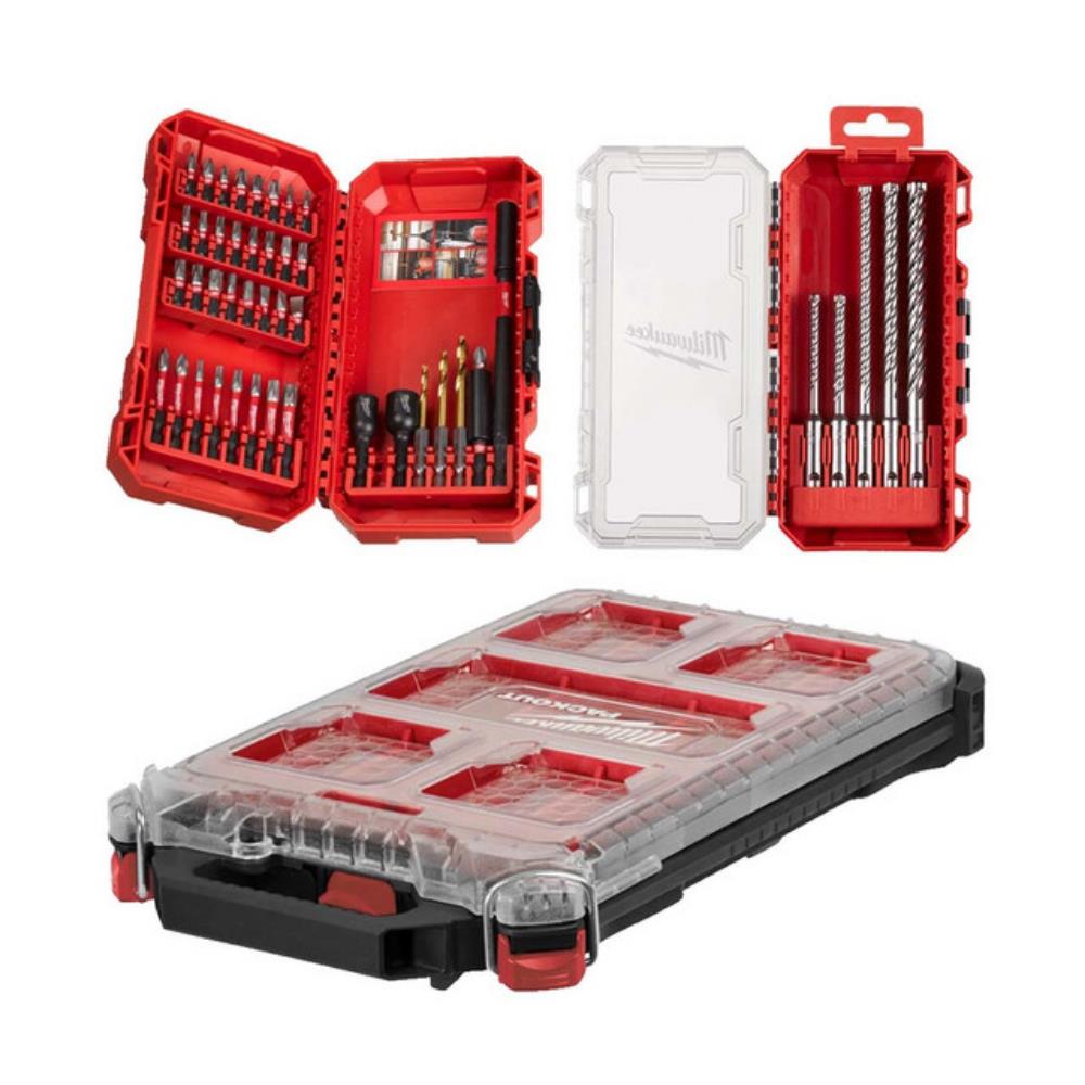 Milwaukee PACKOUT 45-delars borr- och bitssats MX4 SHOCKWAVE 4932499761.