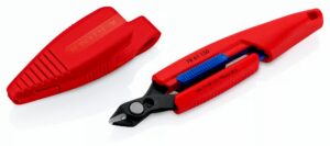 KNIPEX Slim Knips 78 61 150 V01 precisionsavbitare med bältesfodral för elektronik och buntband.