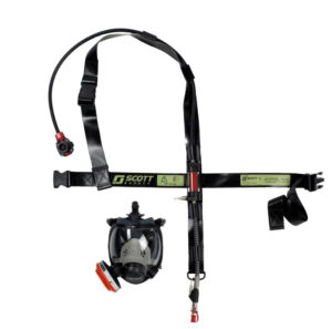 3M Scott RAS-ASB-M andningsapparat med Vision 3 RAS helmask för asbestsanering.