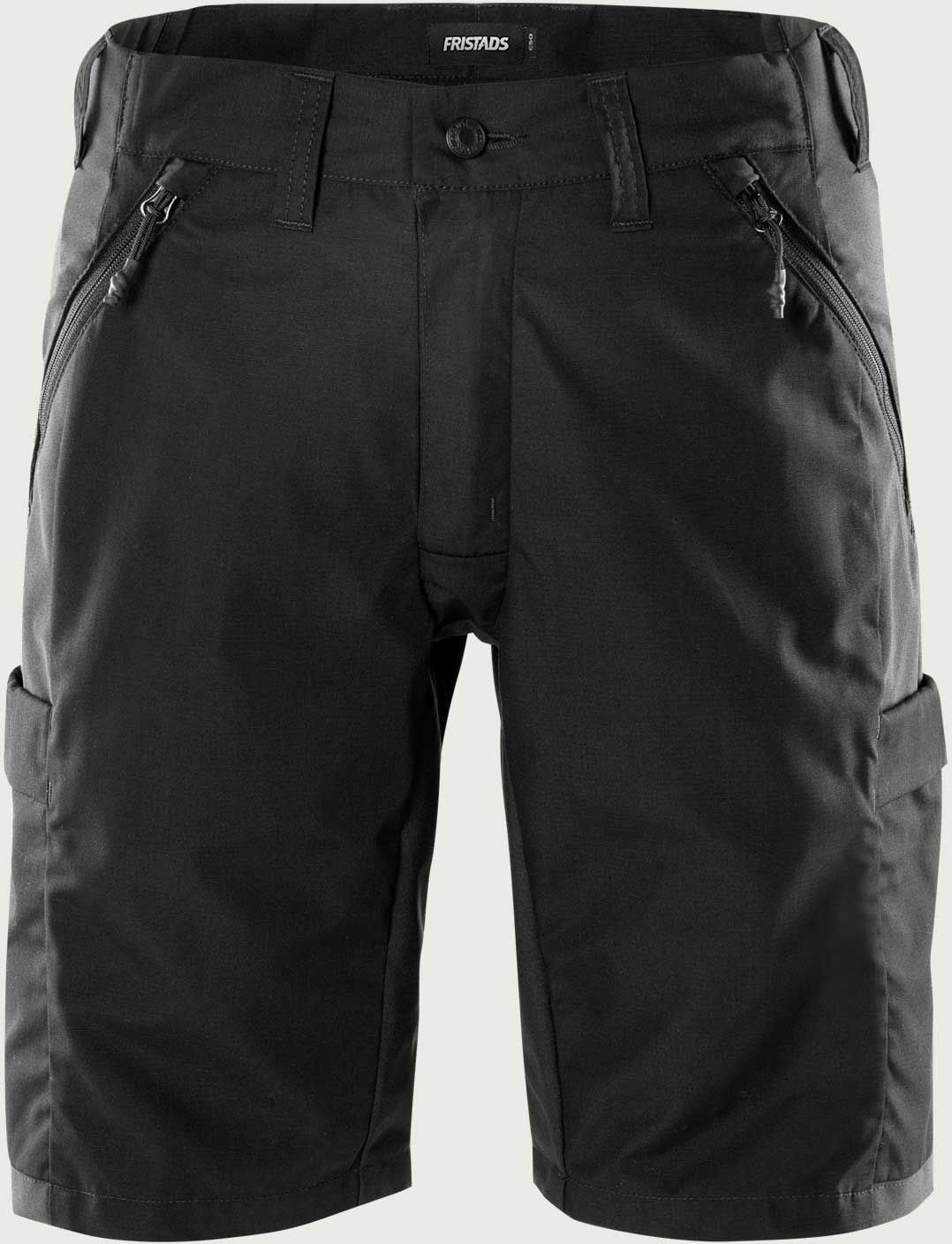 Fristads Serviceshorts Stretch 2543 LWR svart arbetsshorts med 4-vägsstretch och ripstop-material.