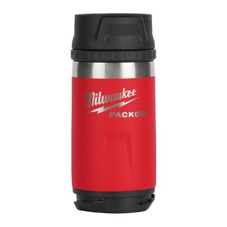 Milwaukee PACKOUT termosmugg 355 ml med drickpipslock.