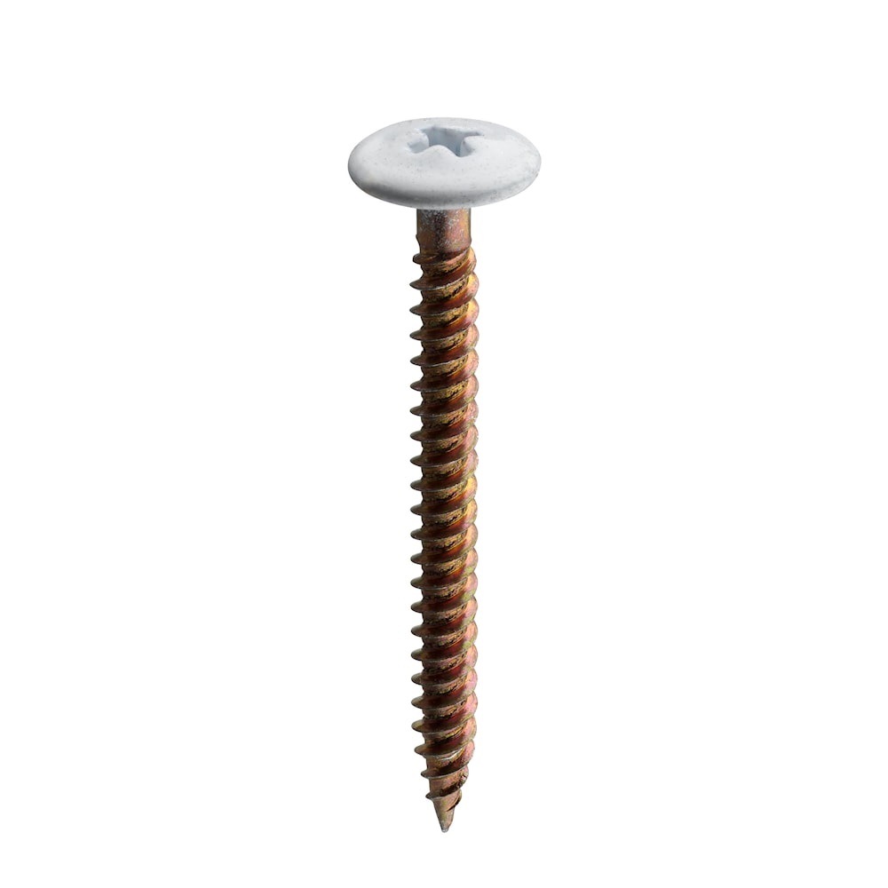 Grabber BH45VITC vit montageskruv 4,2 × 45 mm med PH2-fäste.