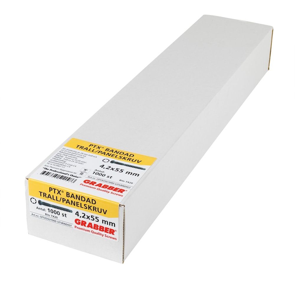 Grabber CPTX55U1000 bandad trall- och panelskruv 4,2 × 55 mm – 1 000 st - Bild 3