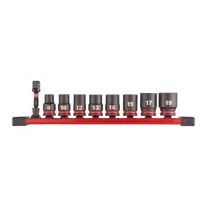Krafthylssats 3/8" Kort 9 delar.