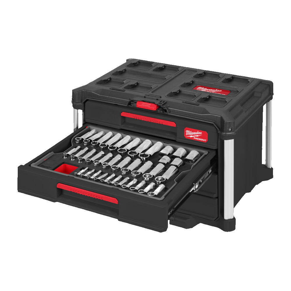 Milwaukee Hylsnyckel Fylld Packout 244DEL.