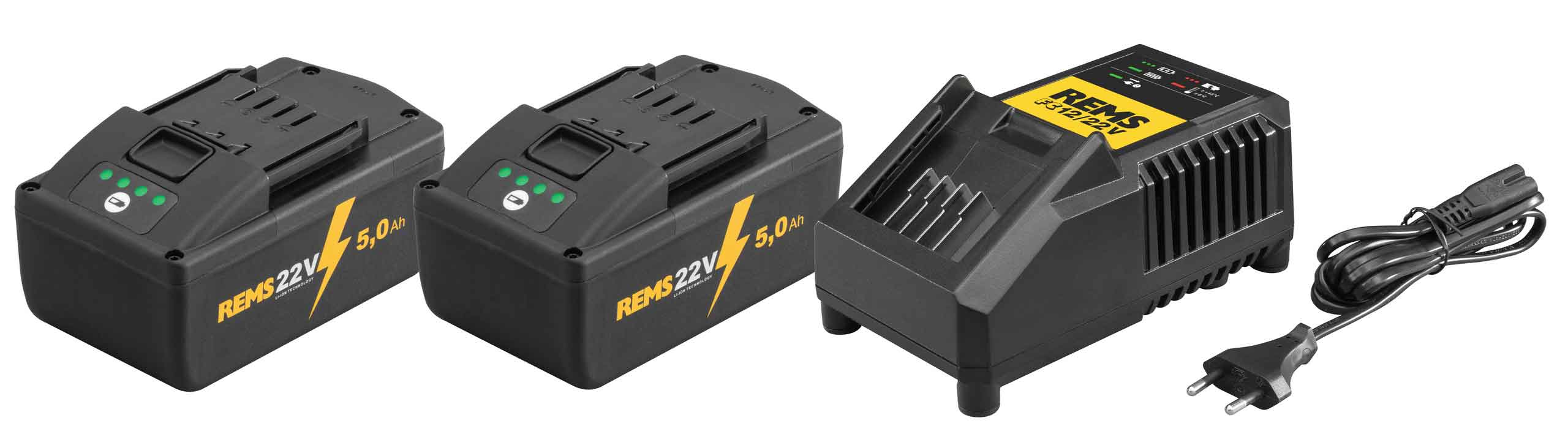REMS Power-Pack 22 V 2x5,0 Ah med FC 120 W snabbladdare 571591R220.